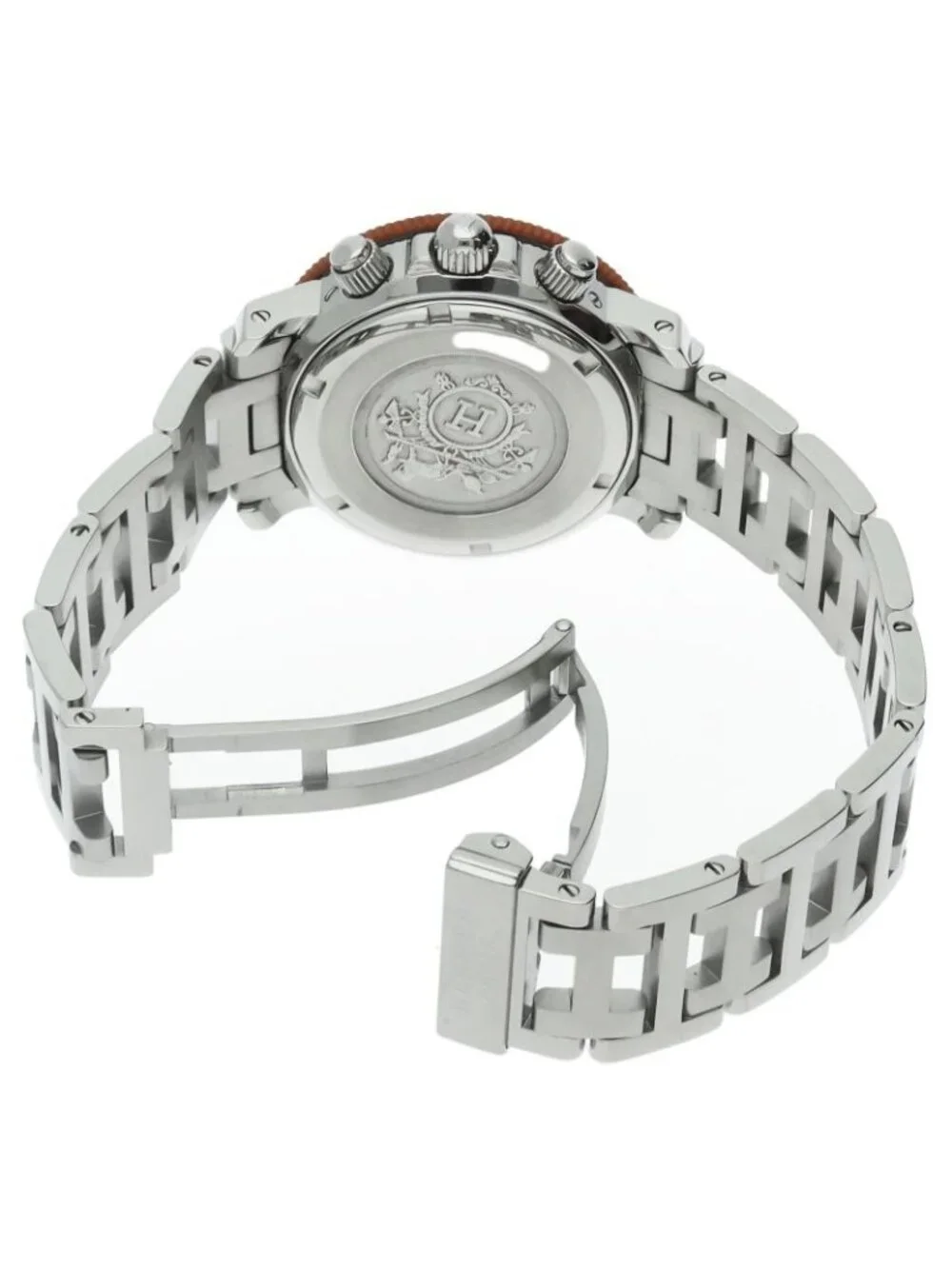 Hermes Clipper Diver Chronograph Repair Book SS Watch Polished